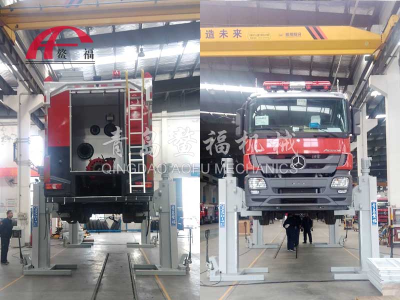 苏州振翔股份整车厂消防车举升案例